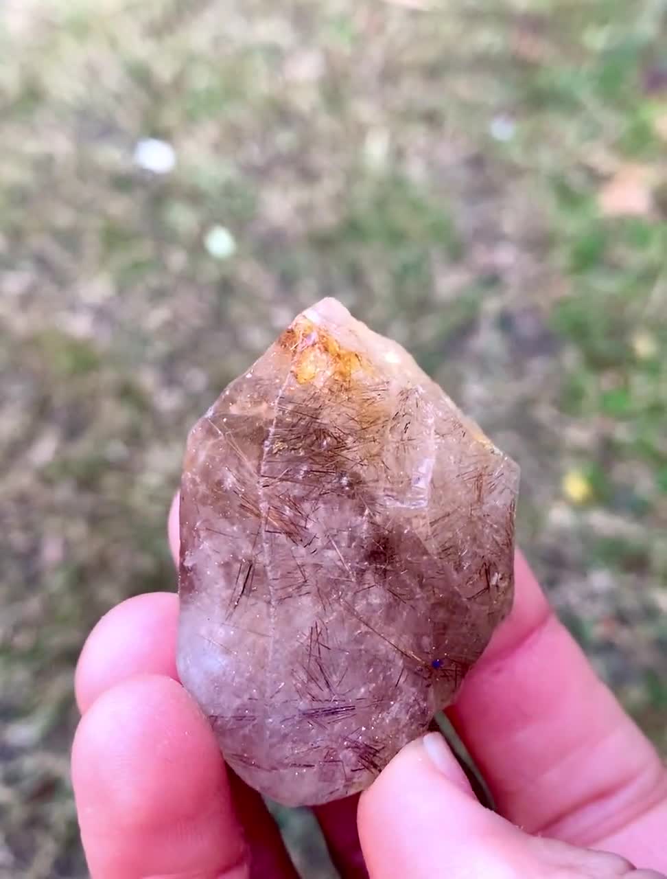 天然バイカラールチルクォーツクリスタル、パキスタンのシガール鉱山産