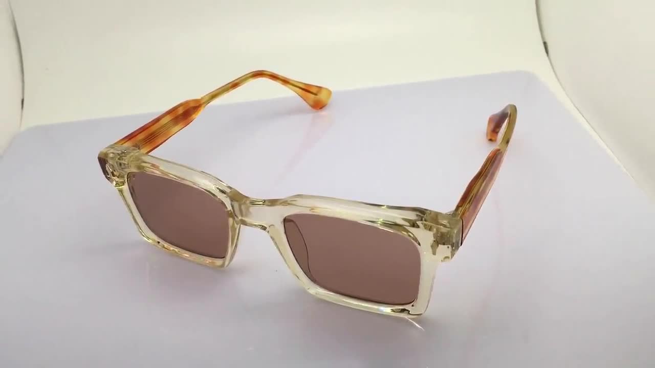 Vintage Small Square Orange Sunglasses For Women Rivet Gradient Sun Glasses  Men Brown Hip Hop Eyewear on OnBuy