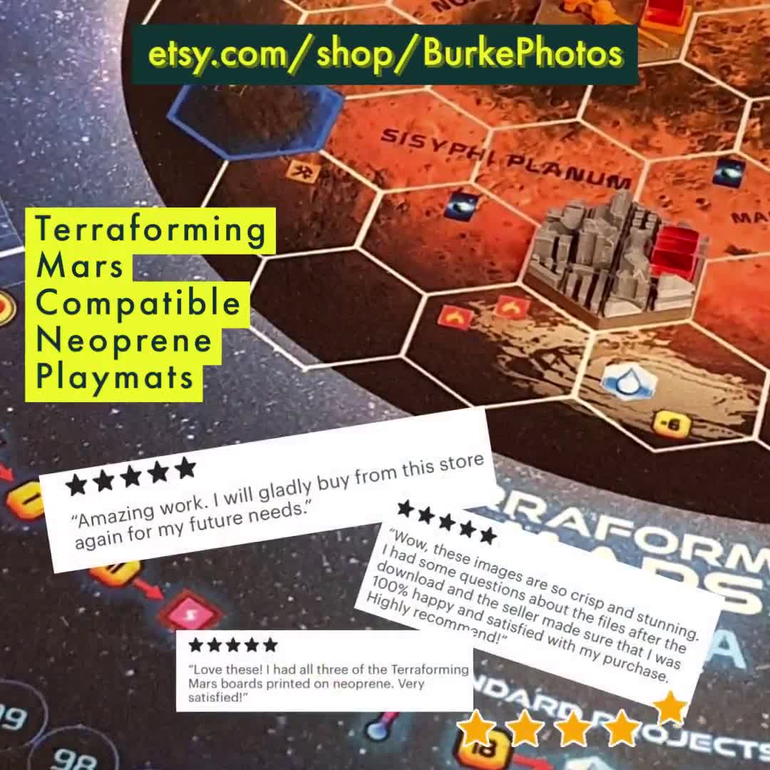 Terraforming Mars Compatible 3 Map Bundle With Colonies, and Venus Next  Expansions 36x36 