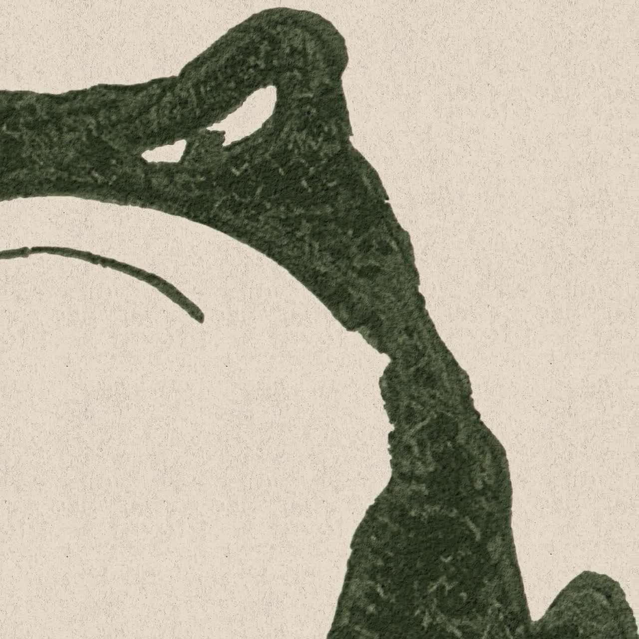 Matsumoto Shoji Japanese Art Frog, Printable, Japandi Wall Art