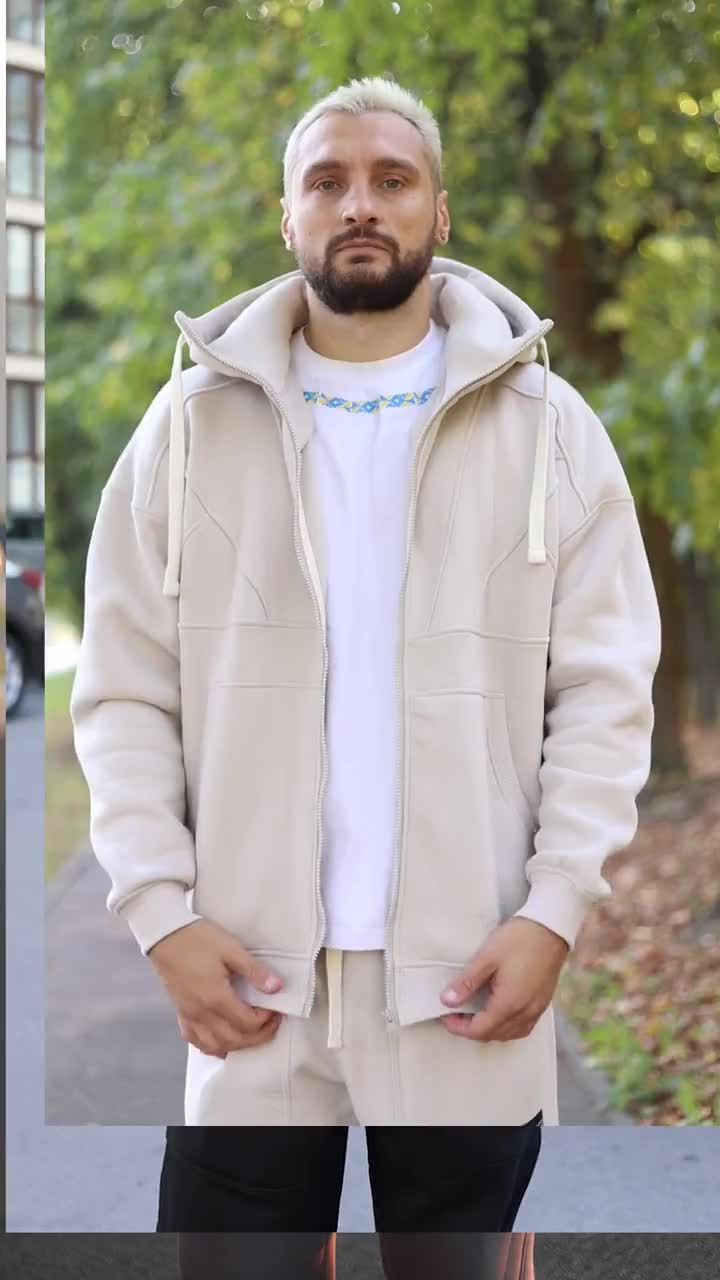 Generisch Sweat à Capuche Pour Homme - Avec Fermeture éclair - Streetwear - Veste De Mi-saison - Style Sportif - Décontracté - Fitness - Entraînement, Rouge, 3XL