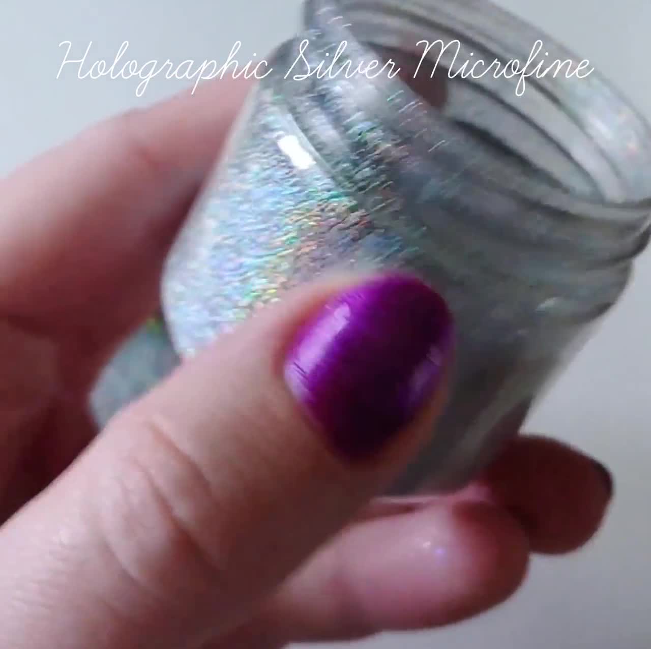 Holographic Silver Glitter Mix shiny Chunky salon Supplies Holo Nail Art  Super