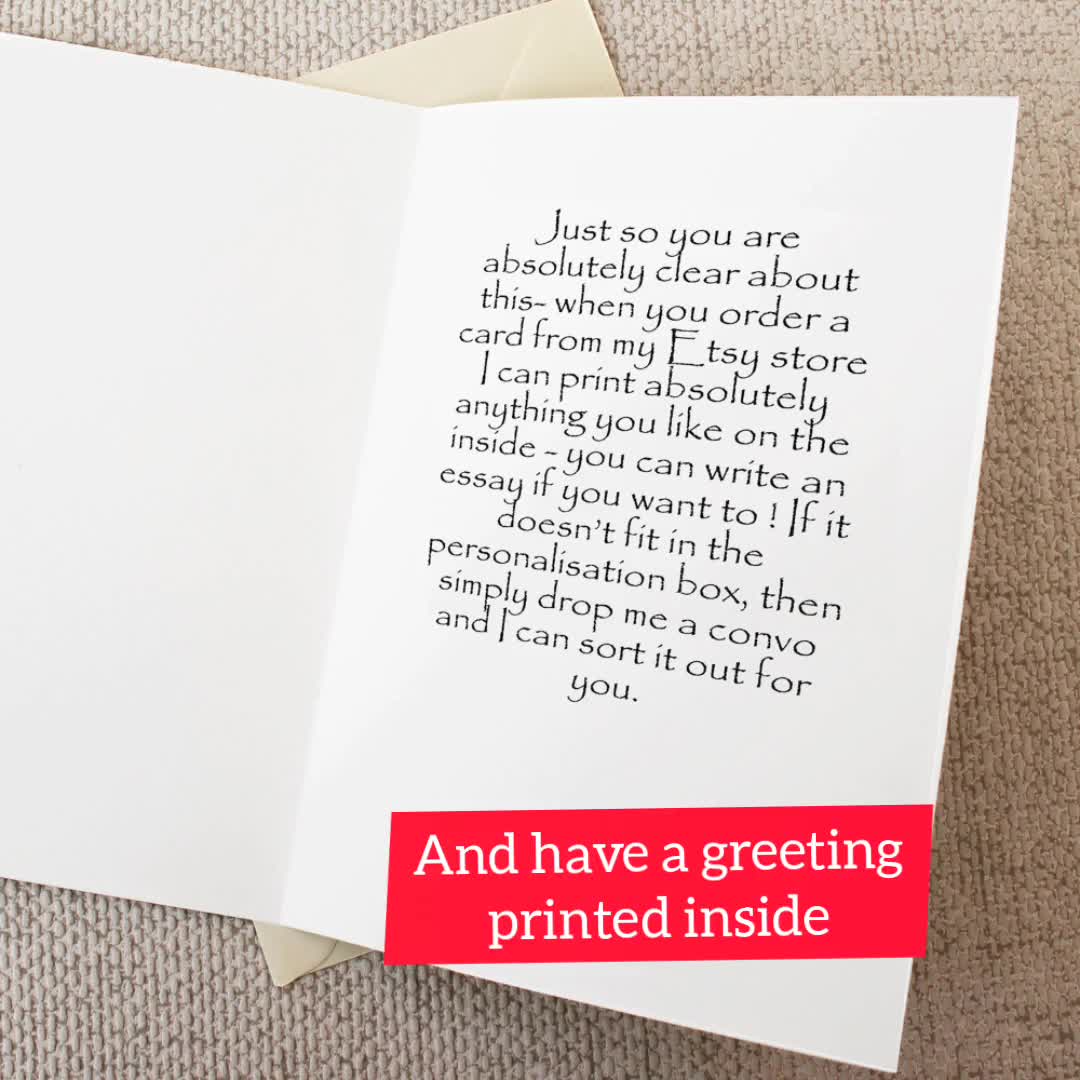 Handmade Greetings Cards - personalised messages with Natroma