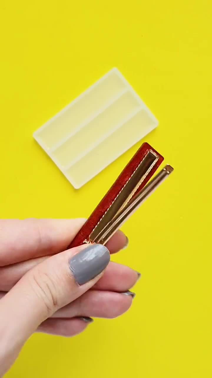 Hair Pin Resin Molds Barrette Resin Molds DIY Casting Mold 