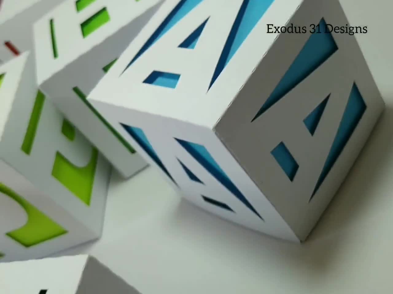 3D Alphabet Blocks - Baby Shower Cut Files - Designs By Miss Mandee
