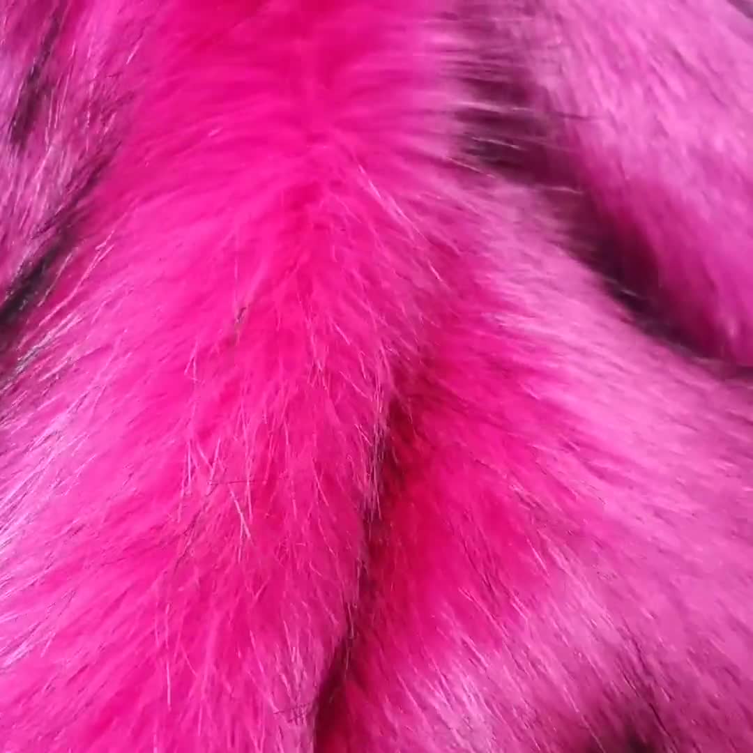 Luxurious Pink Furry Fabric in Terracotta Style