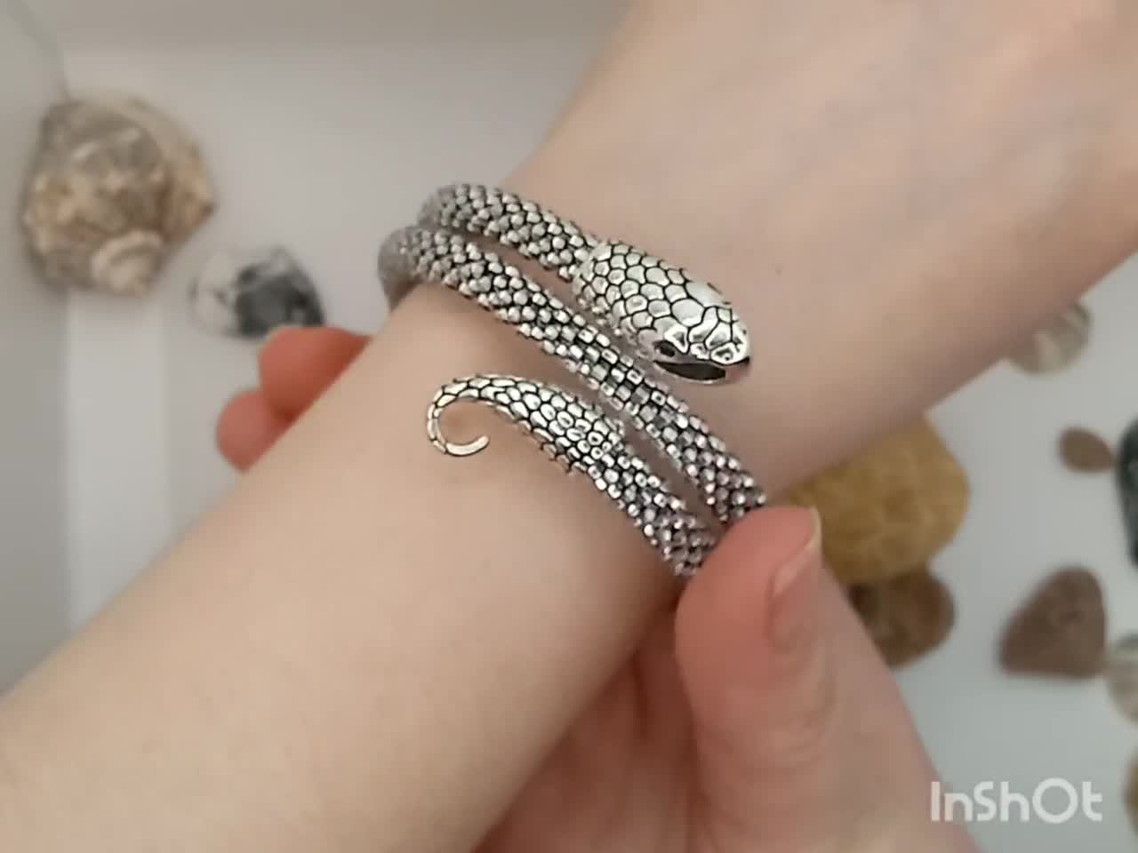 Coiling Snake Hand Bracelet