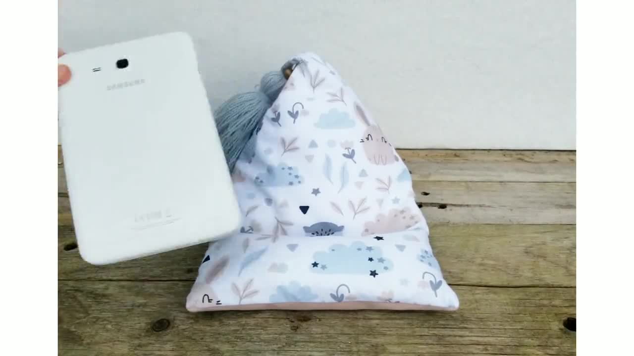 Tableta de algodón hecho a mano / Kindle / iPad soporte de almohada / Zorro  rosa / soporte de cama con borla / educación en casa / Bolsa de cama /  Soporte para niños -  México