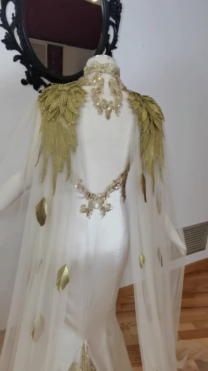 Custom Fantasy Wedding Gown Bridal Dress Corset Medieval Dress Fairytale  Gothic Wicca Pagan Fairygoth Alternative Handfasting Costume 