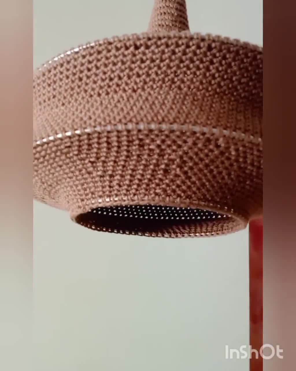 Modern Crochet Lampshade Crochet Light Boho Chandelier Rustic