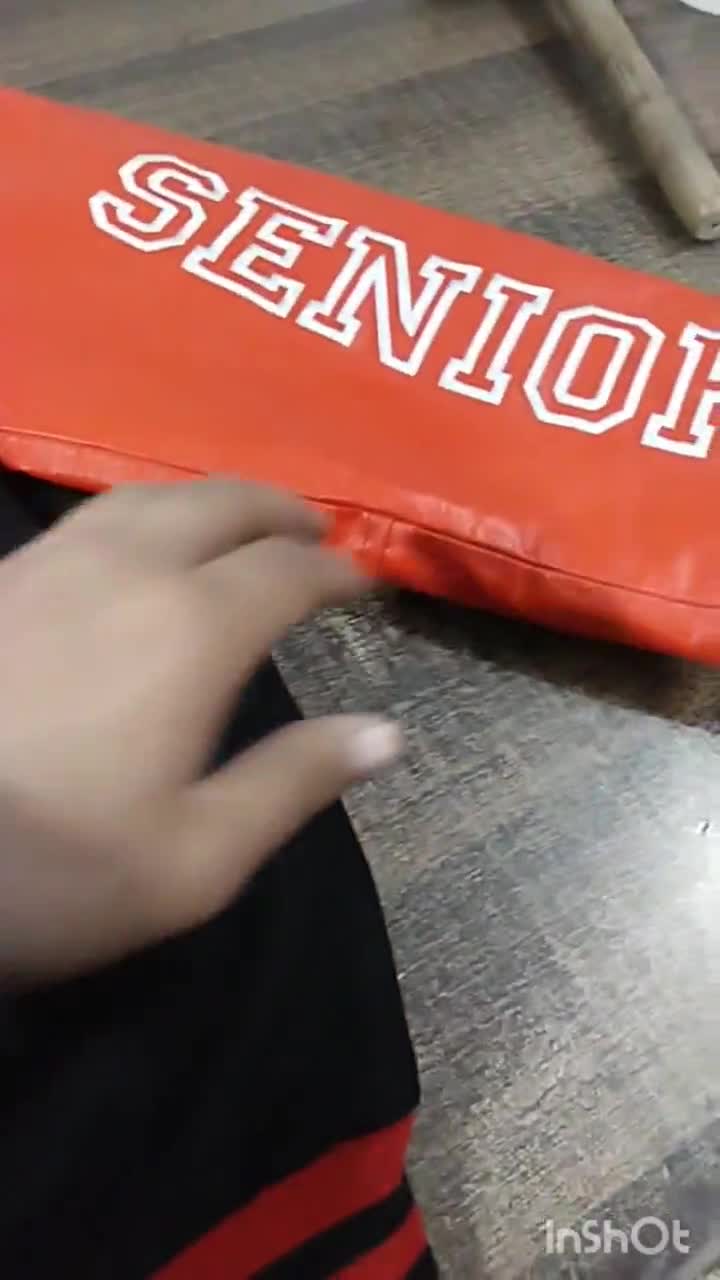 Custom Genuine Leather Varsity Jacket, Personalized Letterman Design video poster