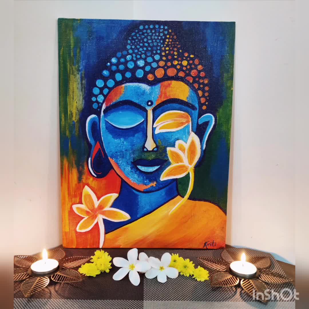 Buy Colourful Artwork - Beautiful Girl on Flowers Handmade Painting by  SATHYA SAGII. Code:ART_9101_76221 - Paintings for Sale online in India.