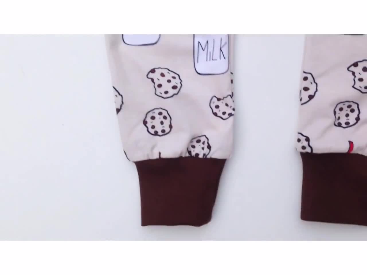 Gender Neutral Toddler Leggings With Milk and Cookies Print, Cute