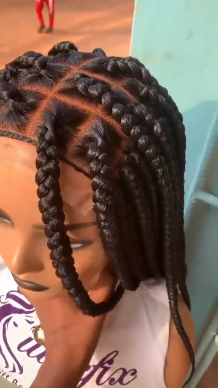 Oh Mine😍 Brazilian wool made knotless braids wow 🤩 How to make Knotless  braids with Brazilian Wool 