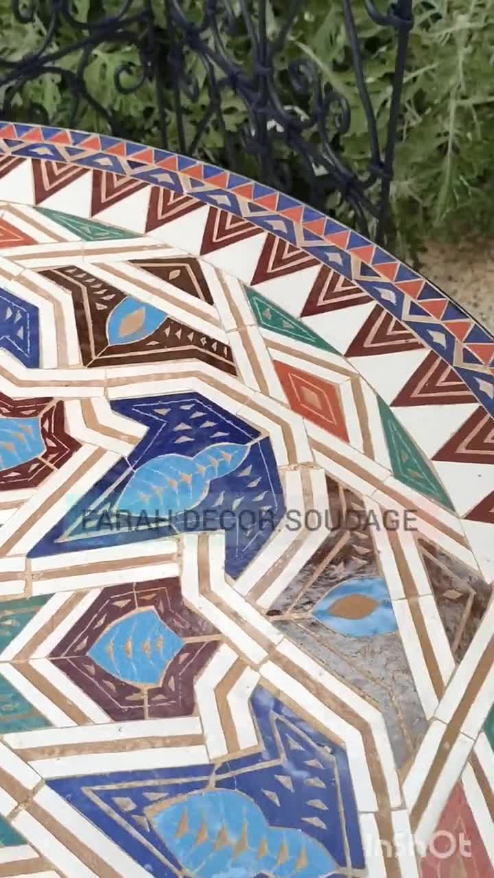 モザイク テーブル - モロッコ モザイク テーブル - モザイク