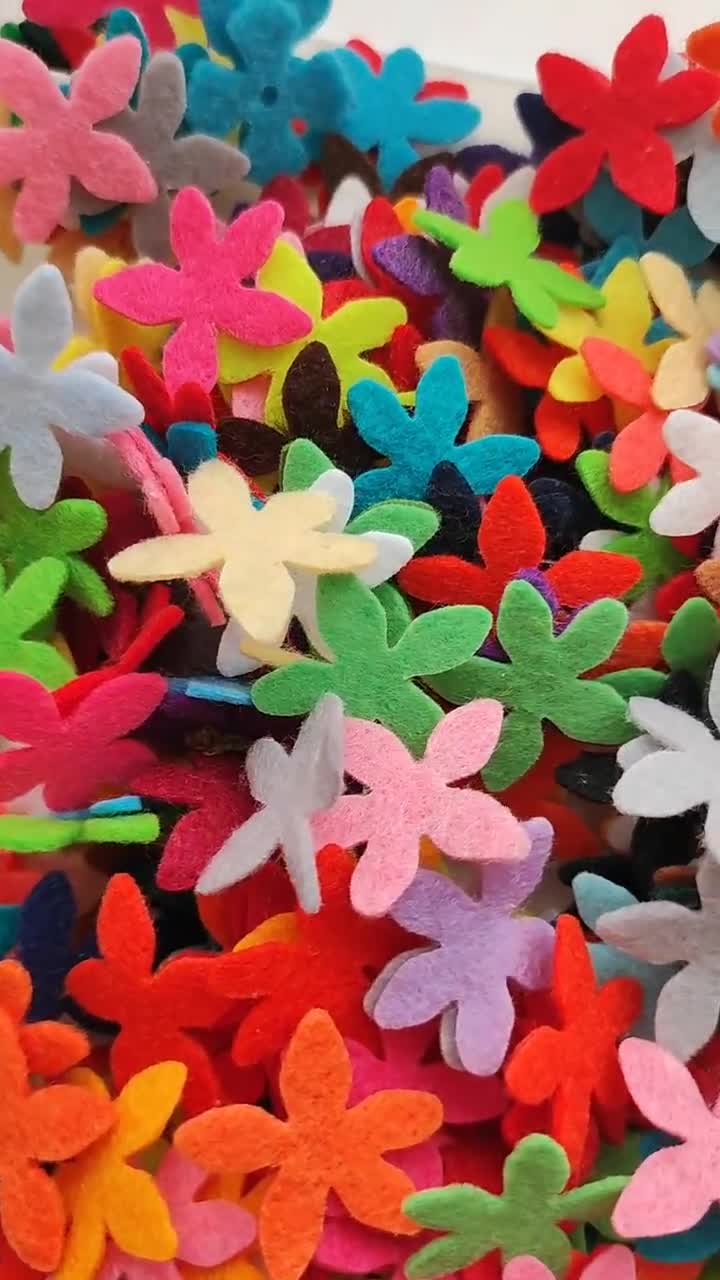 Small Felt Flowers, Felt Shapes for Spring Table Decor, Felt Cut Out, Die  Cuts for Crafts, Pre Cut Felt 