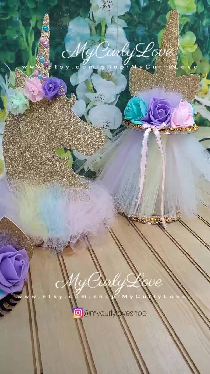 Unicorn centerpieces hot sale for baby shower