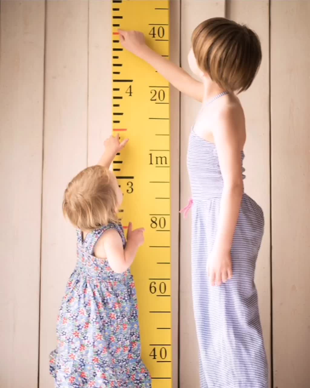 Distressed Giant Ruler Height Chart ,wooden Growth Chart, Height