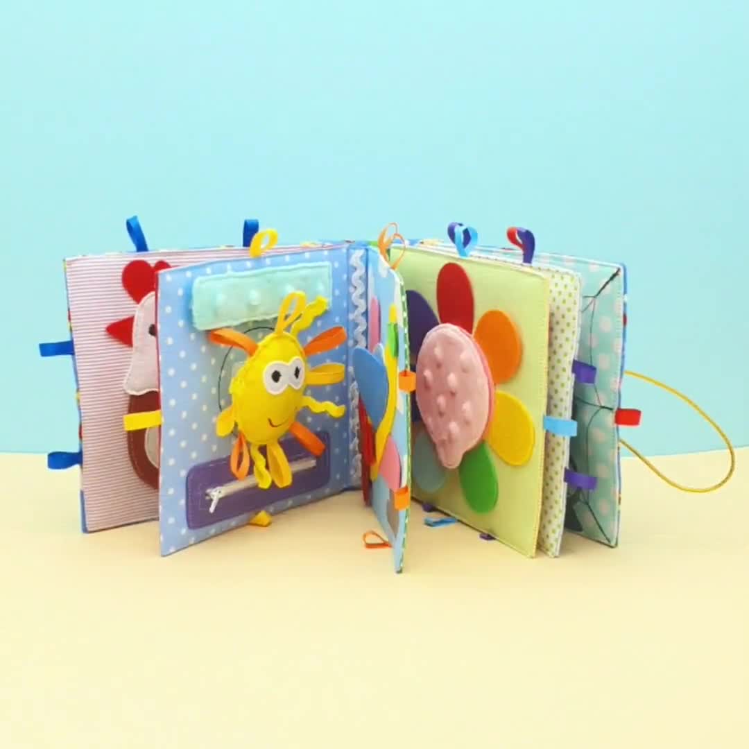 Libros silenciosos personalizados para niños pequeños, libros ocupados,  juguetes Montessori de 1 año, juguetes Waldorf, juguetes Fidget, páginas de  libros silenciosos de tela MiniMoms -  España