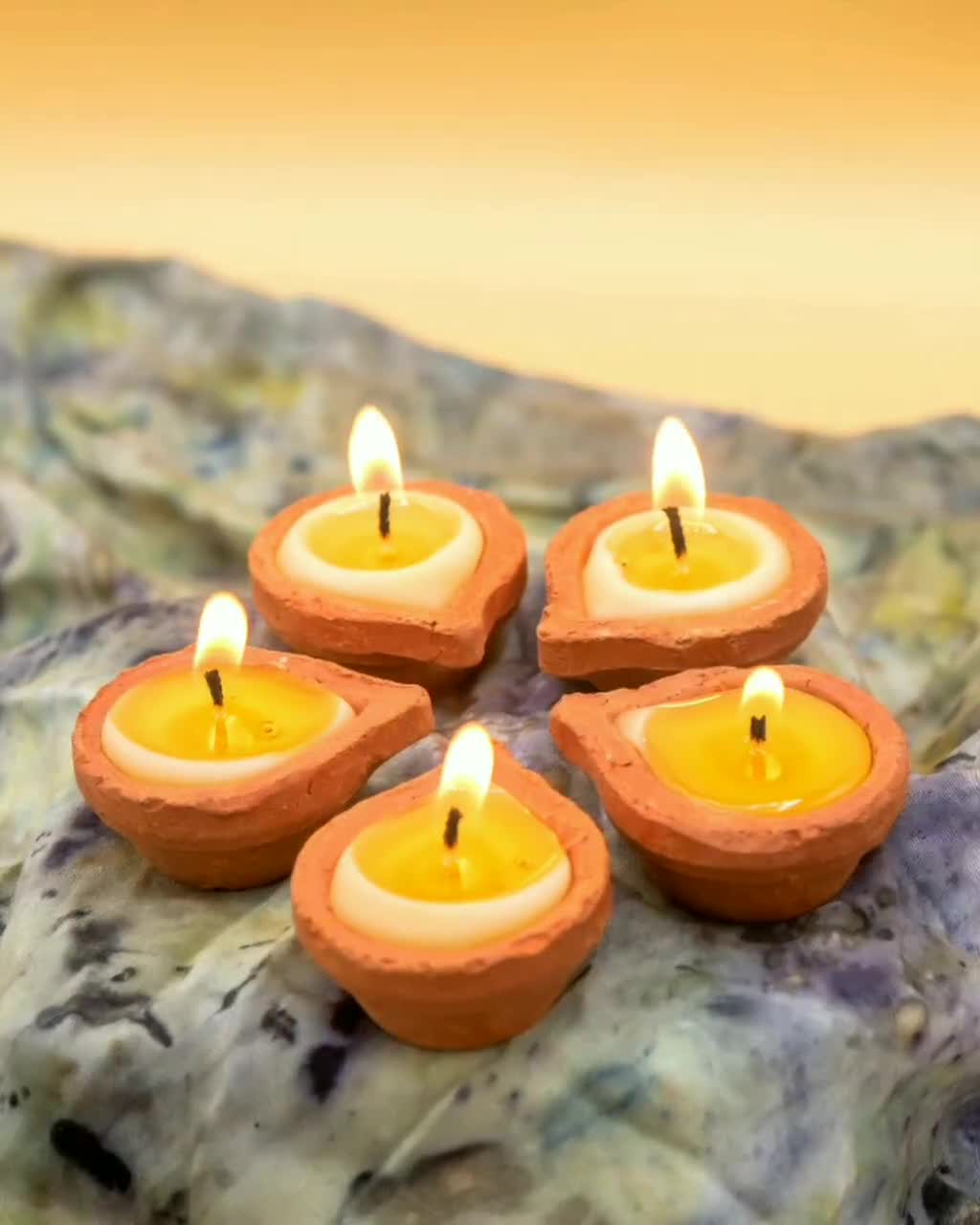 Set di 5 MINI DIYA BEESWAX Candele piccolo set tealight -  Italia