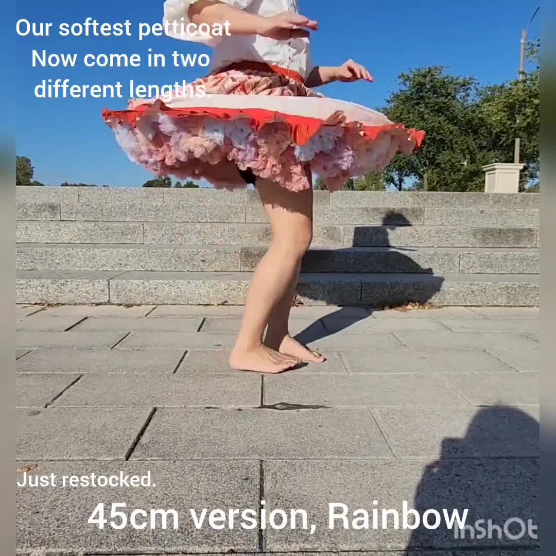 In Stock Rainbow Petticoat, Soft, Lolita Rainbow Tutu Skirt Petticoat 