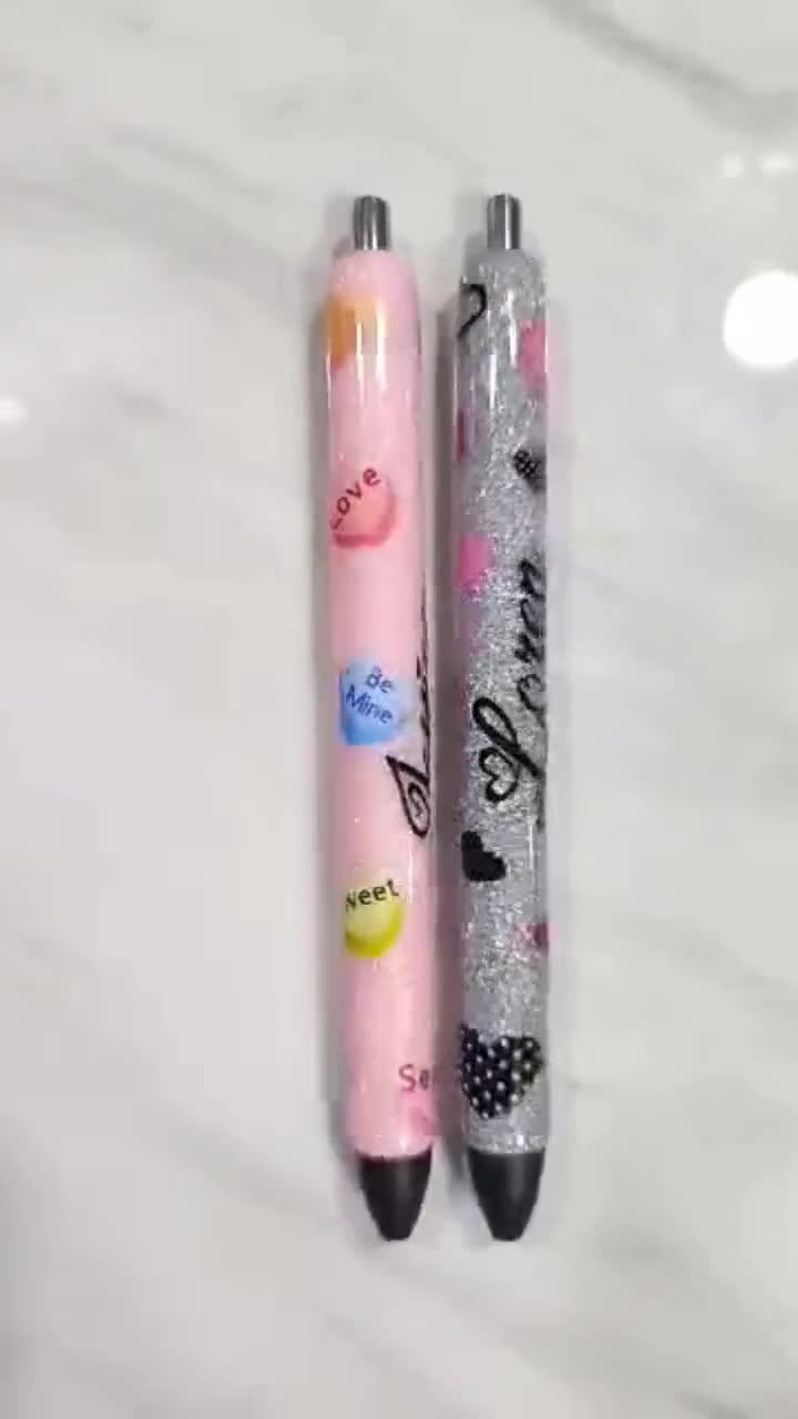 Christmas Glitter Pen, Custom Glitter Pens, Glitter Gel Pen, Black