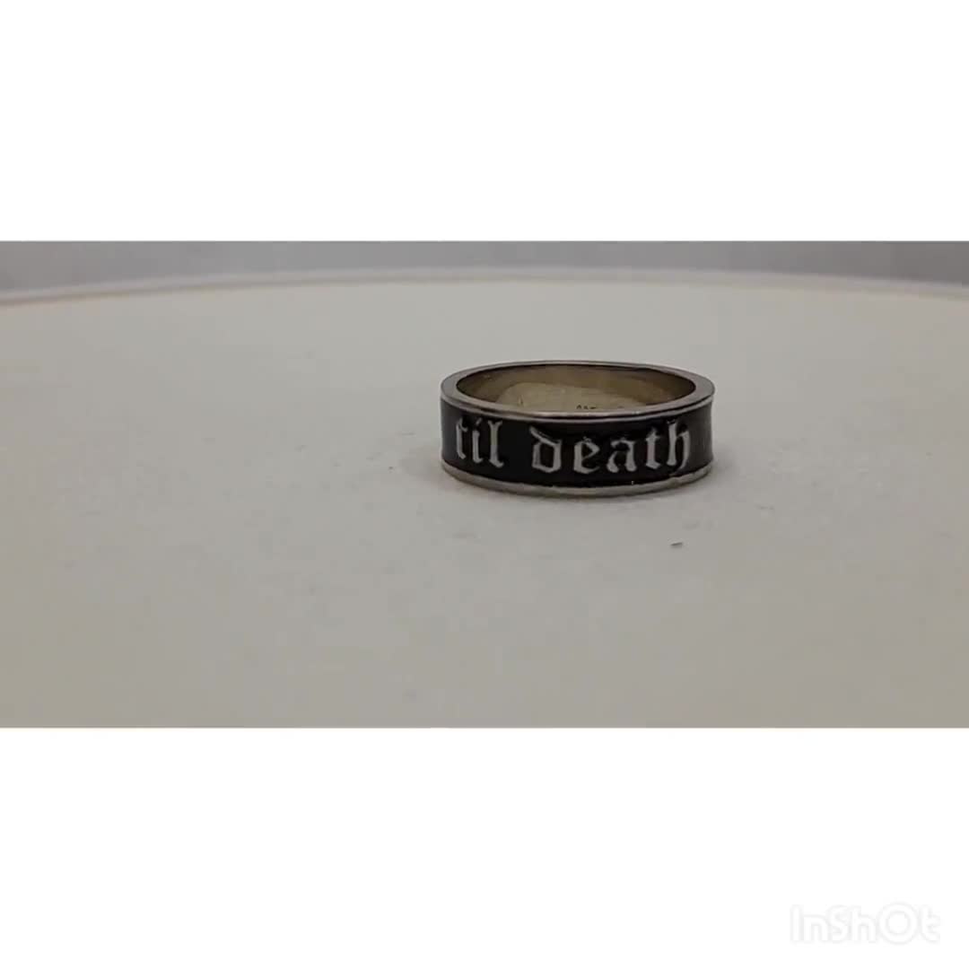 Til Death Ring 5mm Wide Til Death Band Ring Personalized -  Norway