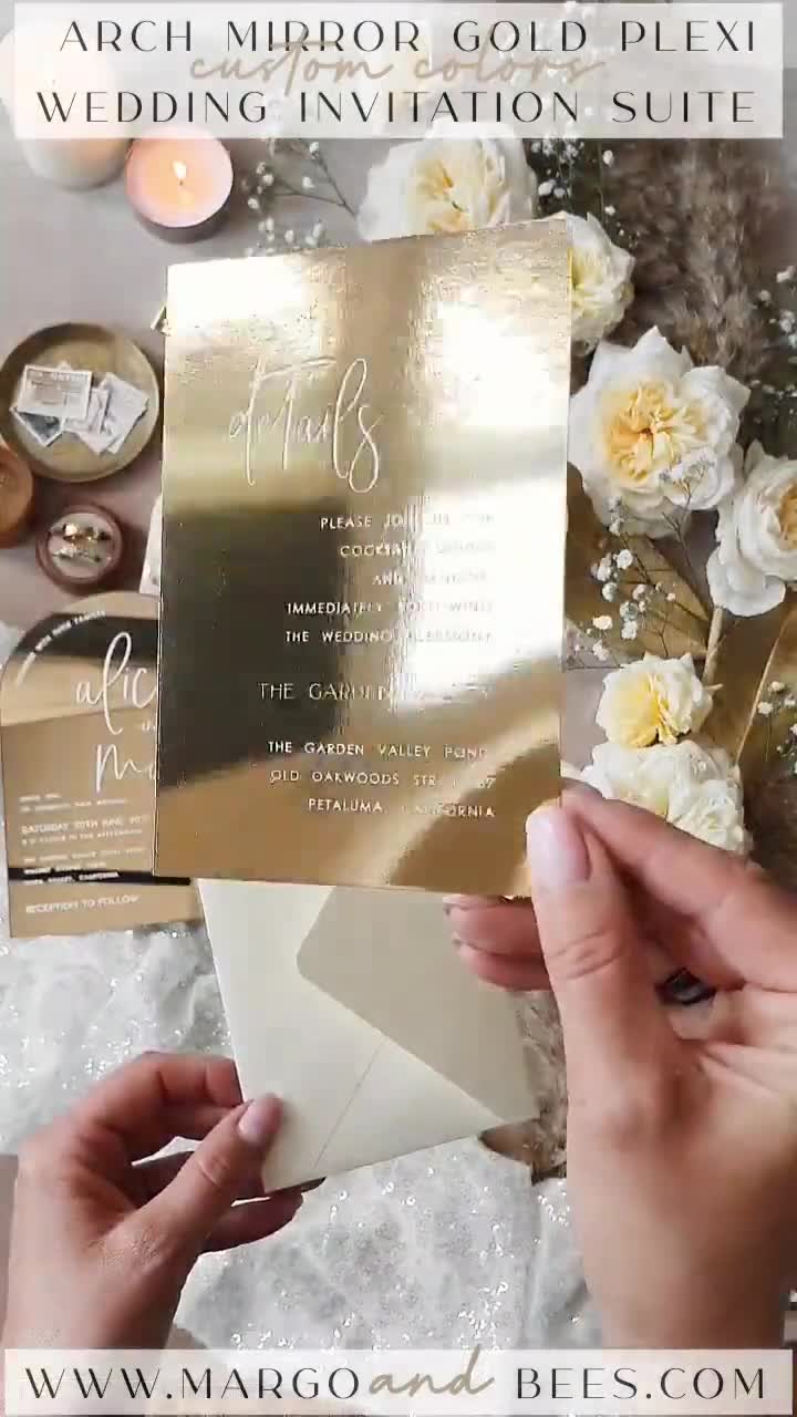 Marble Golden Wedding Invitations Luxury Golden Wedding Invitation