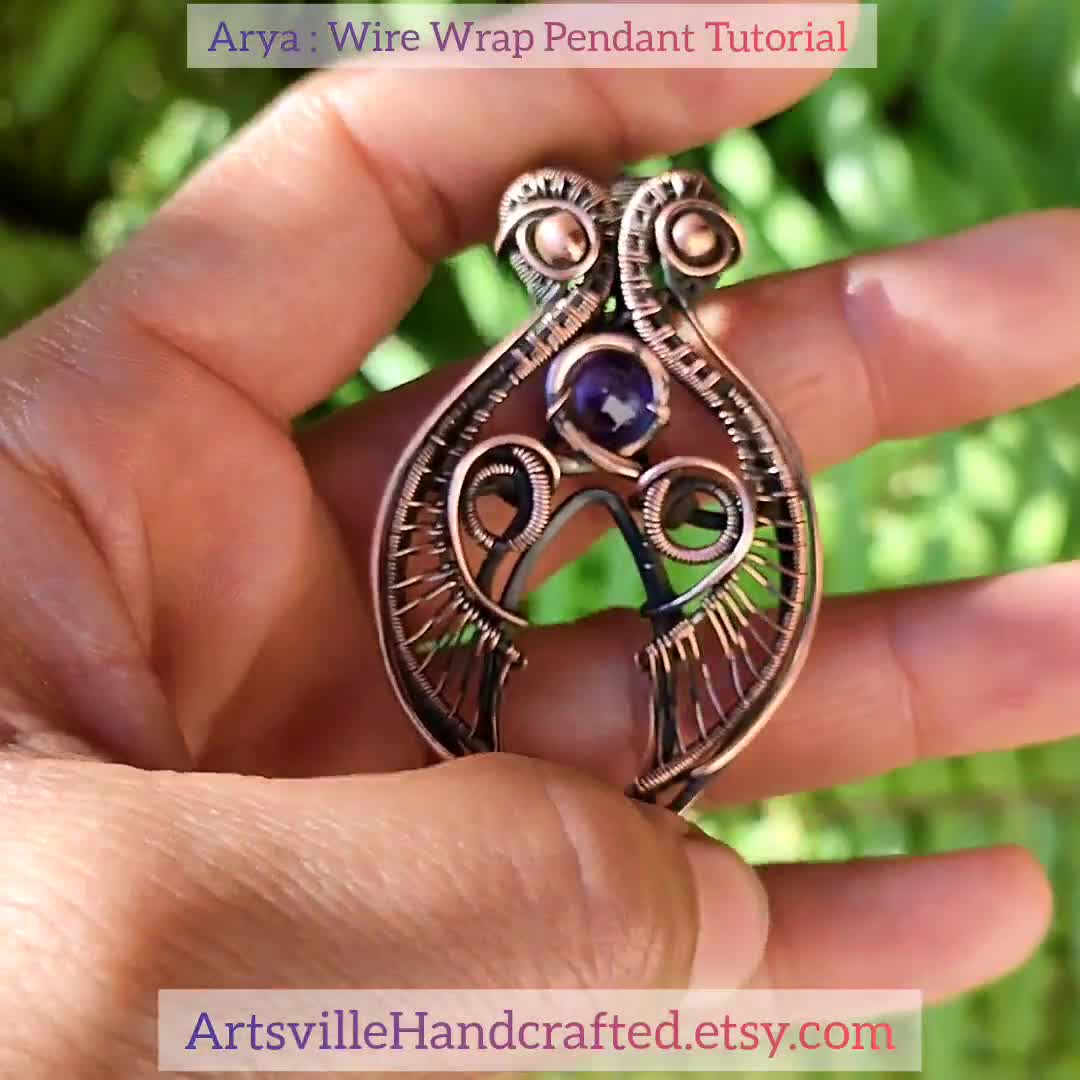 Wire Wrapping Tutorial-Learn Wire Wrapped Pendant Grace-PDF Lesson