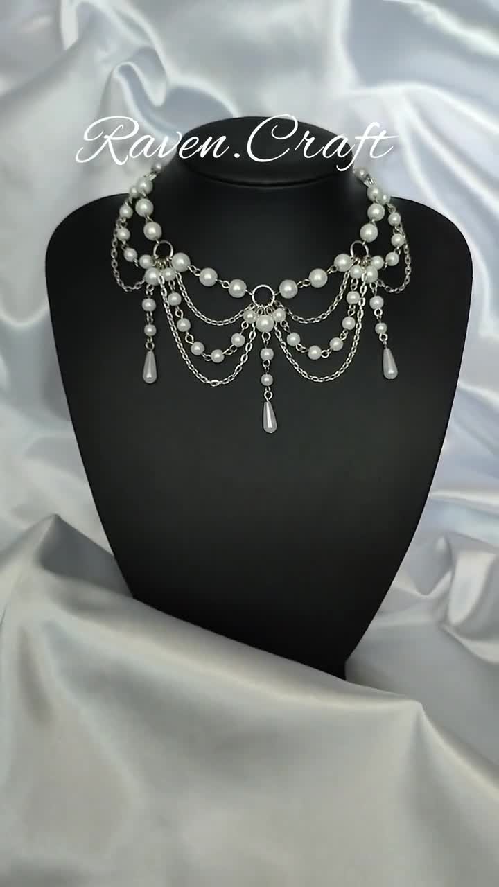 ☆【BLACKPURPLE】☆Glamorous three-line pearl necklac.e☆ Parisian Pearls - Purple Necklace – A Finishing Touch Jewelry