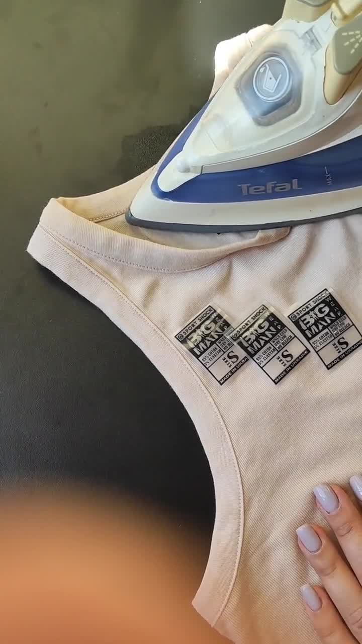 500 Custom Heat Transfer Tags Iron on Transfers for T Shirts