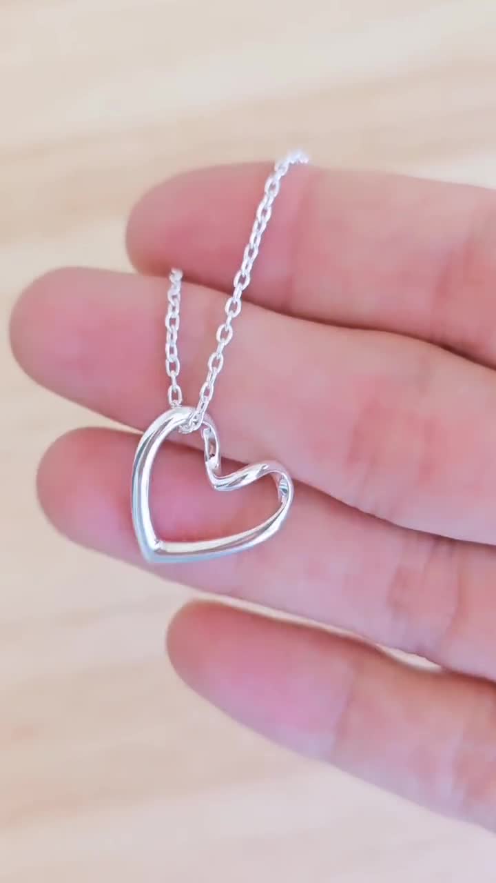ネックレス・ペンダント +ENGBROX+ silver925 sweet heart necklace EBNL22061SV h&d Jewelry】 Heart ネックレス SWEET SV925 シルバー CZ 46cm
