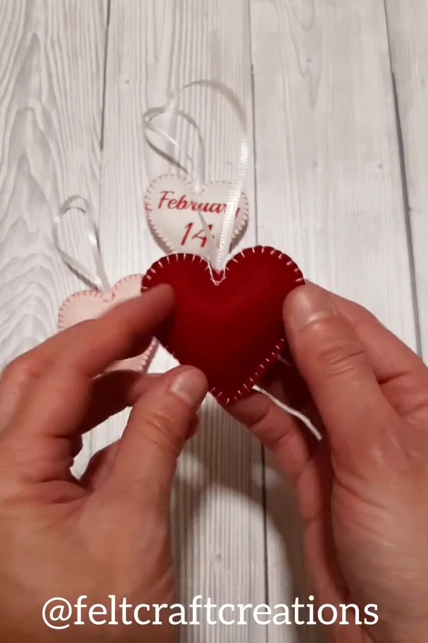 Cuore Di Feltro Di San Valentino, Ornamenti Di San Valentino, Riempitivi  per Ciotole 