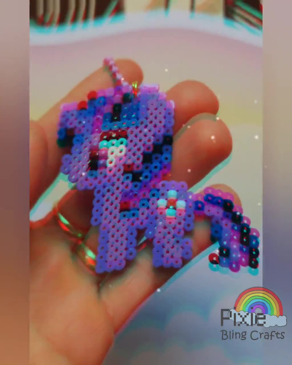 Hama Beads Pixel Art Bag Backpack Charm My Little Pony - Etsy