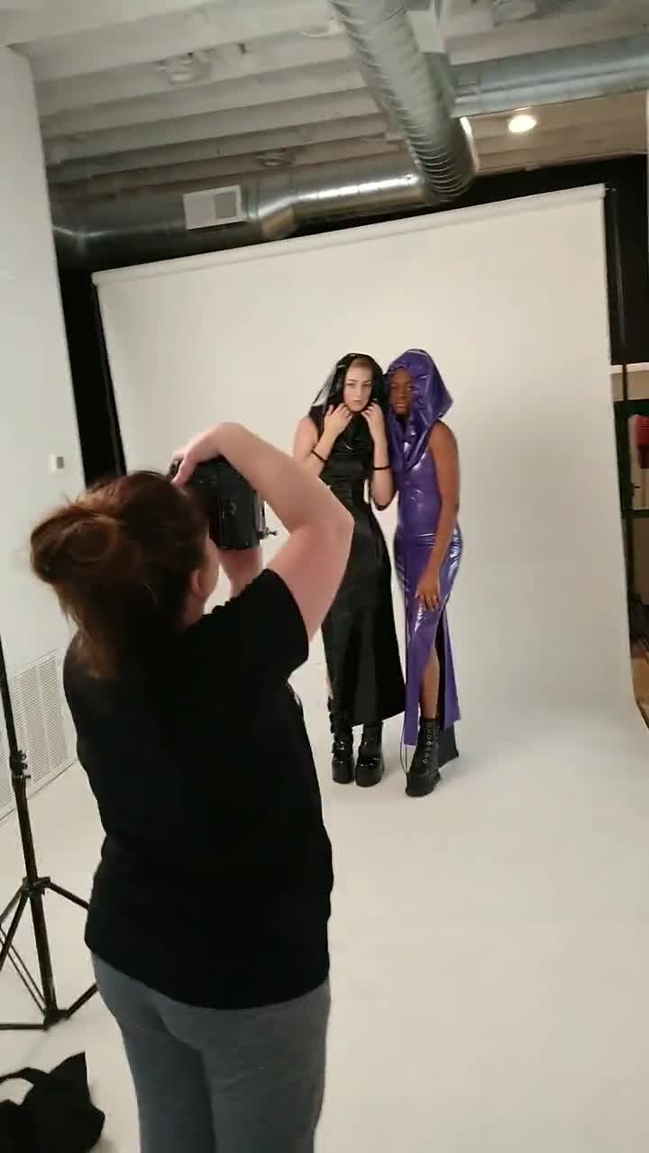 SALE DEFENSE MECHANISM Maxi Dress - Purple Hood Cyber Goth