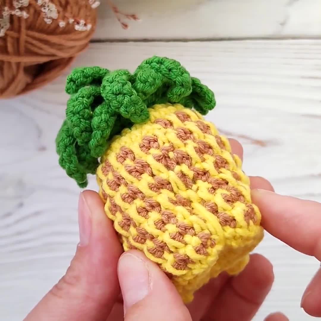 【専用ページ】あみぐるみ パイナップル編みのパターン：あみぐるみフルーツ（英語PDFファイル