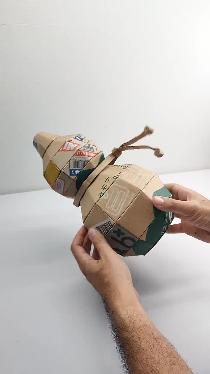 手作りひょうたん ひょうたんボトル小道具テンプレート - DIY段ボールクラフトパターン