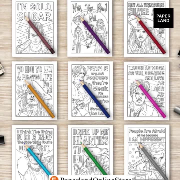 Johnny Coloring Book, Coloring Books for Adults, American Actor Coloring,  Stress Relief Book, Book Lovers Gifts, Art Book, Activity Books 