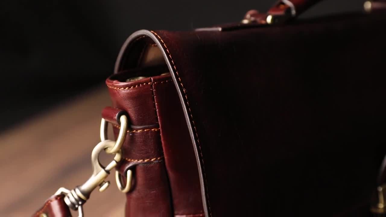 Banuce Full Grains Italian Leather Briefcase for Women 14 Laptop Business Bags Attache Case Satchel Ladies Work Bag Brown