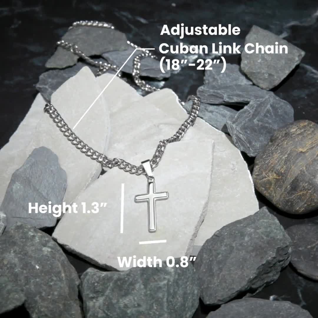 Promise Necklace  Personalized Cross with Cuban Link Style Chain – Cross  The Light