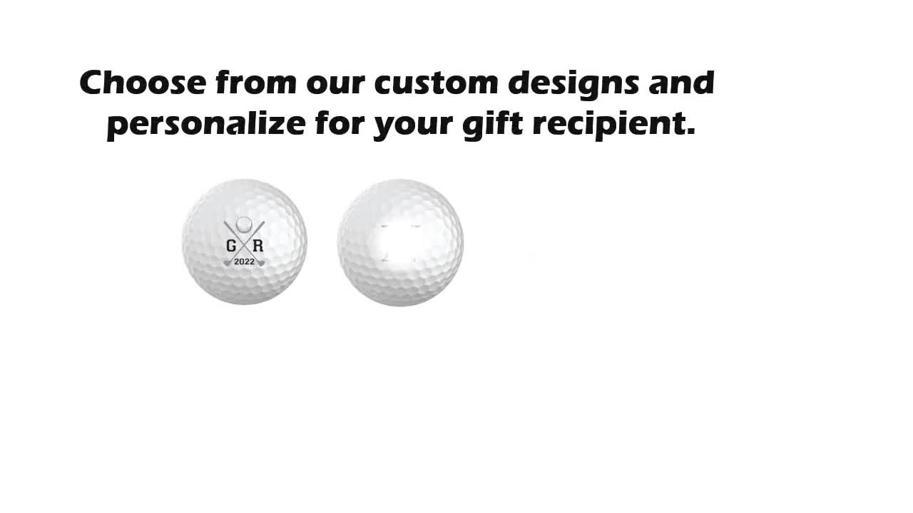 infusion Personalized Golf Ball Gift Set - Monogrammed Golf Balls - 12  Custom Golf Balls Plus 2 NexTees