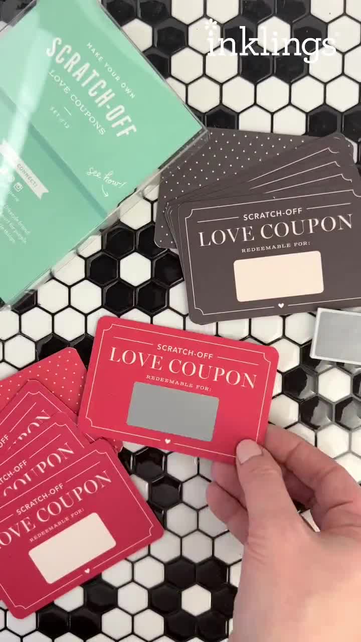 Scratch-off Love Coupons // DIY Valentines, Love Coupons, Sexy