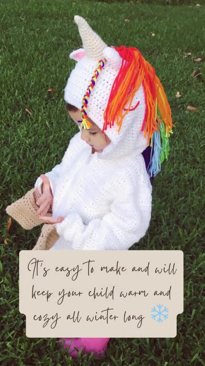 Unicorn Crochet Pattern Unicorn Hoodie Crochet Pattern Back to School