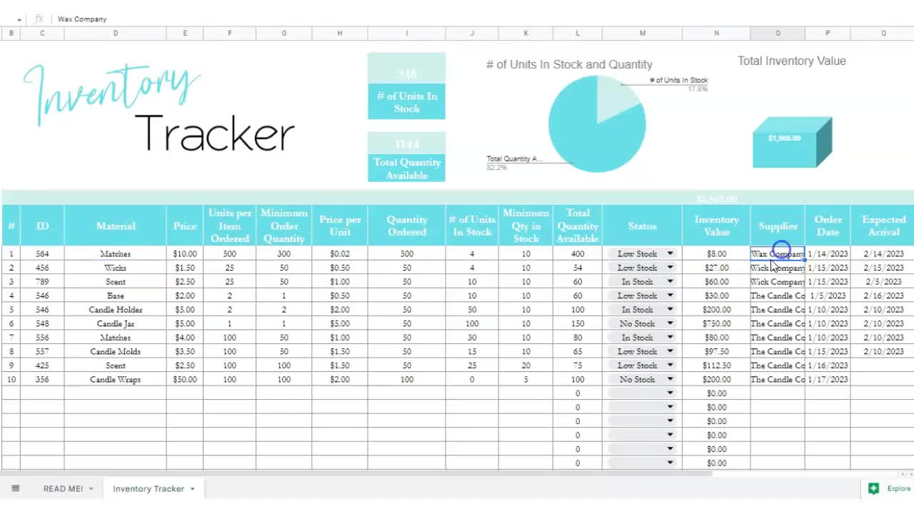 Inventory Management Spreadsheet, Inventory Management Excel, Inventory  Tracker, Inventory Tracking Excel Spreadsheet, Product Inventory, image size:1280x720