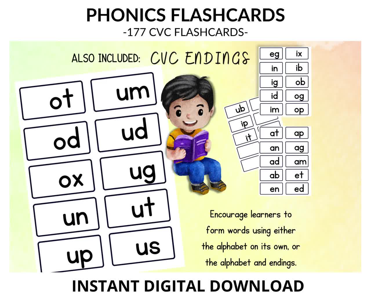 CVC Word Flashcards - Teaching Exceptional Kinders