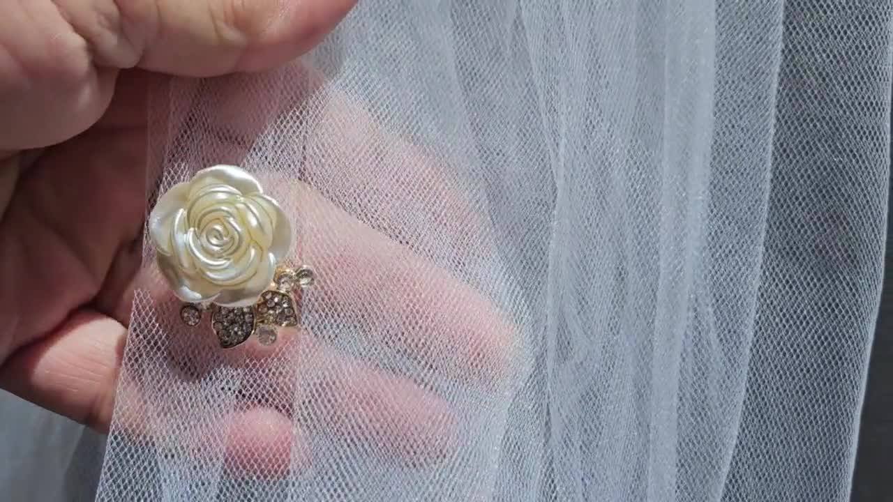 Veil Weights Ivory Rose Gold Accents Bridal Weights Elegant 