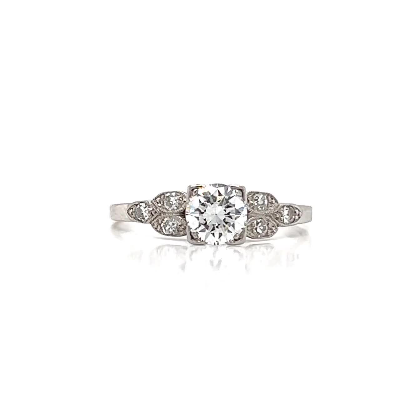 Art Deco .60ct. Diamond & Platinum Antique Engagement