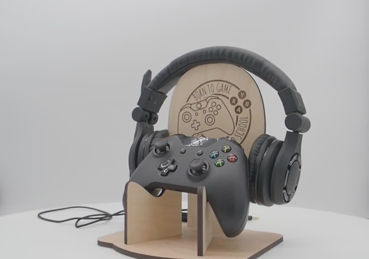 Wooden Headphone Stand, Headset Stand, Headphone Holder, Controller Stand,  Gaming Headset Stand, Gamer Gifts, Gift for Him 