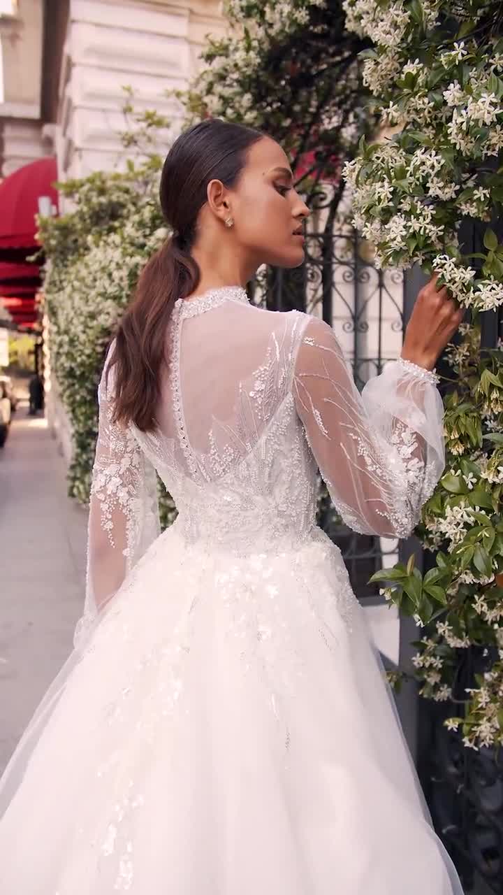 Vestidos de 2024 novia transparentes