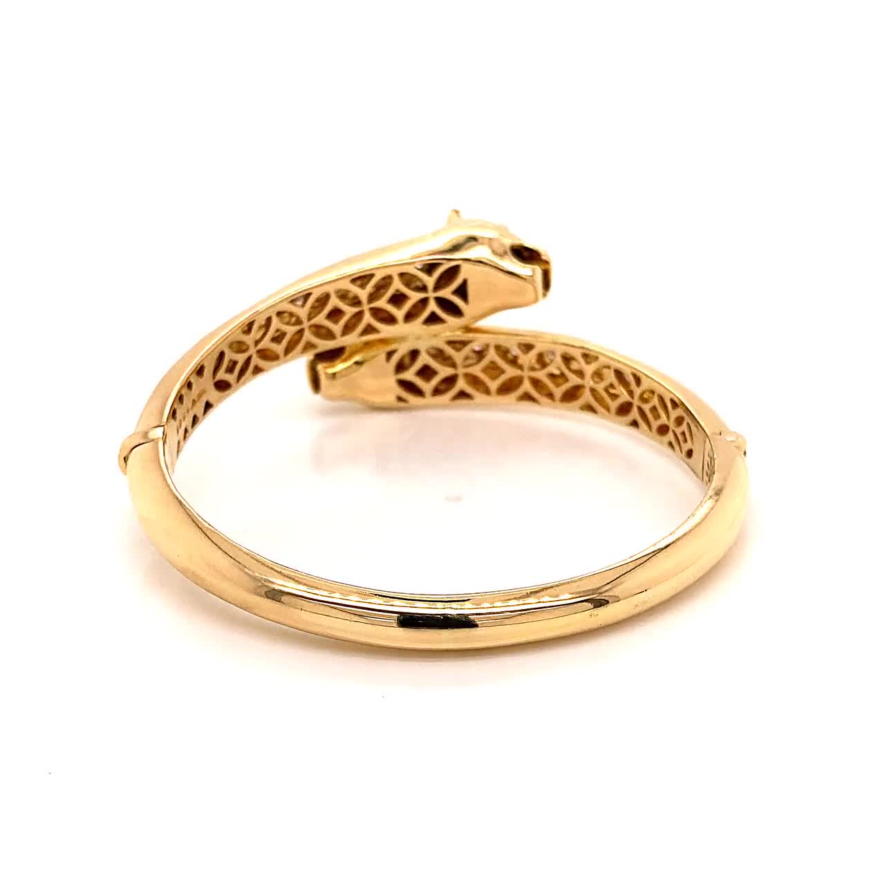 Very Classy Looking Jaguar with Diamond in Stainless Steel Gold Plated  Bracelet - Style A942 – Soni Fashion®